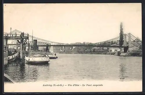 AK Andrésy, Fin d`Oise, Le Pont suspendu