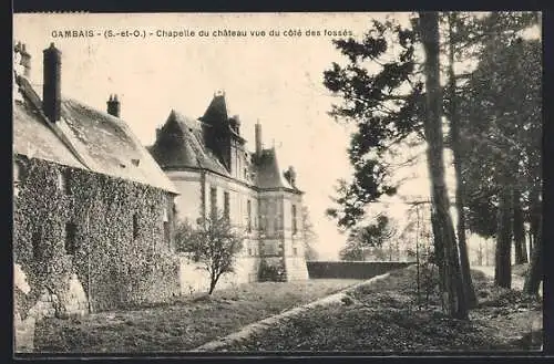 AK Gambais, Chapelle du château vue du côté des fossés