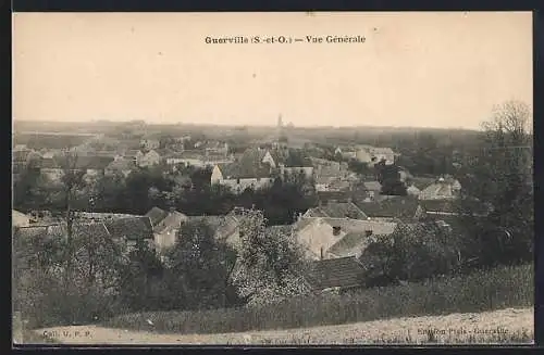 AK Guerville, Vue générale du village