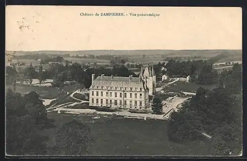 AK Dampierre, Vue panoramique du château et des environs verdoyants