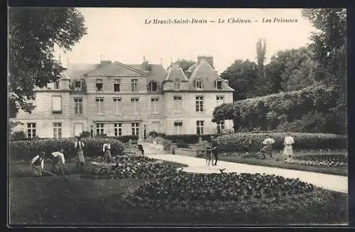 AK Le Mesnil-Saint-Denis, Le Château, Les Pelouses