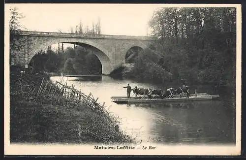 AK Maisons-Laffitte, Le Bac sous le pont en pierre