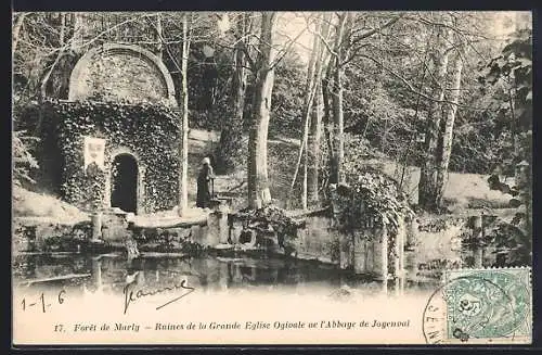 AK Forêt de Marly, Ruines de la Grande Église Ogivale et l`Abbaye de Joyenval