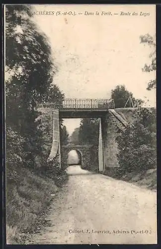 AK Achères, Dans la Forêt, Route des Loges