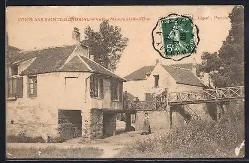 AK Conflans-Sainte-Honorine, Vieilles Maisons à la fin d`Oise