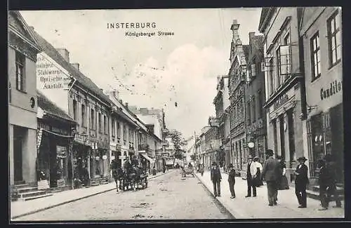 AK Insterburg, Blick in die Königsberger Strasse