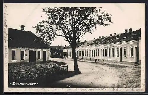 AK Breitenweida, Ortspartie mit Gasthaus von Franz Lustig