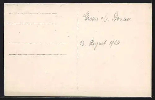 AK Stein a. d. Donau, Gesamtansicht von einer Anhöhe aus