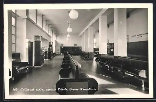 AK Gallspach /O.-Oe., Institut Zeileis-Grosse Wartehalle