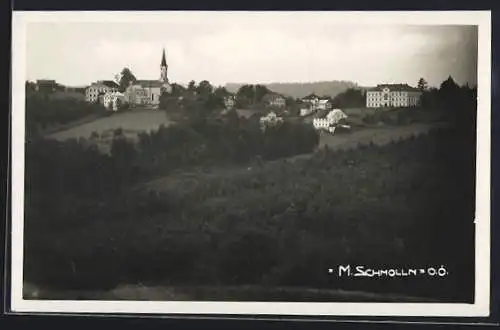 AK Maria Schmolln /O.Ö., Ortsansicht mit Kirche