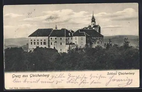 AK Gleichenberg, Blick zum Schloss Gleichenberg