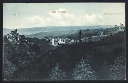 AK Bad Kreuzen /O.-Oest., Markt Kreuzen und Ruine