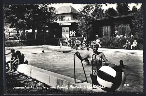 AK Friedberg am Wechsel, Badende im Schwimmbad