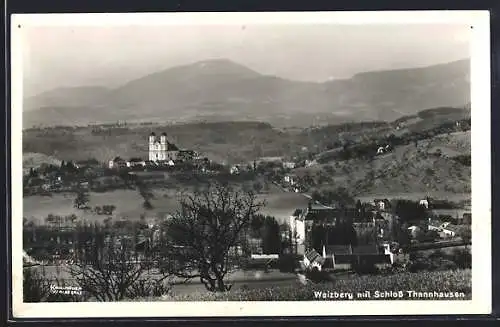 AK Weizberg, Ortsansicht mit Schloss Thannhausen