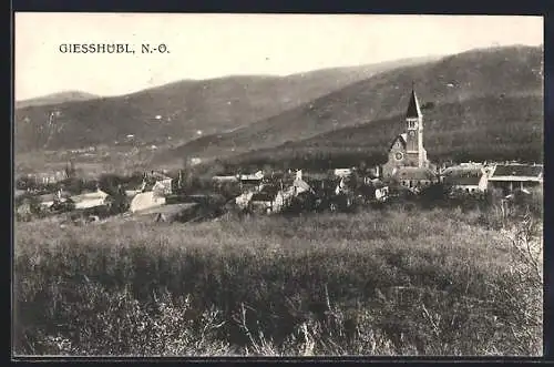 AK Giesshübl /N.-Ö., Ortsansicht aus der Vogelschau