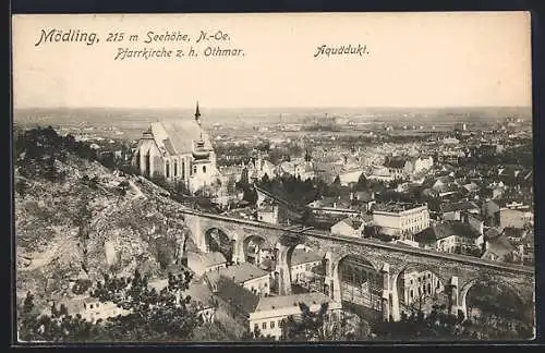 AK Mödling /N.-Oe., Pfarrkirche z. h. Othmar, Aquädukt