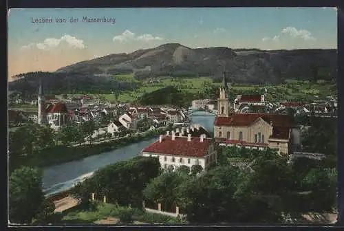 AK Leoben, Ortsansicht von der Massenburg