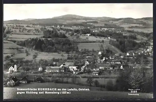 AK Rohrbach an der Lafnitz, Ortsansicht gegen Eichberg und Masenberg