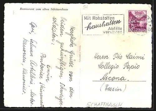 AK Schaffhausen, Restaurant zum alten Schützenhaus