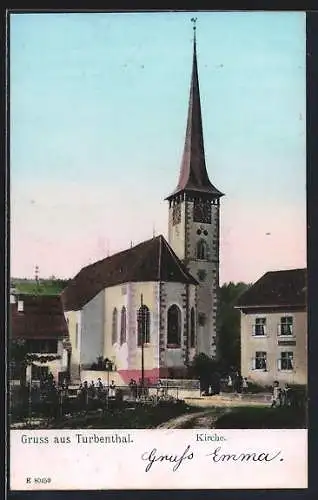 AK Turbenthal, Blick auf die Kirche