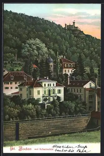 AK Baden, Ortspartie mit Schartenfels