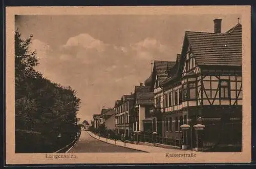 AK Langensalza, Blick in die Kaiserstrasse