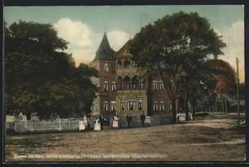 AK Elend im Harz, Witte`s Hotel u. Pension Waldmühle-Gartenseite