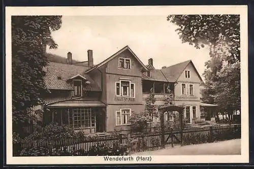 AK Wendefurth /Harz, Hotel Glück Auf