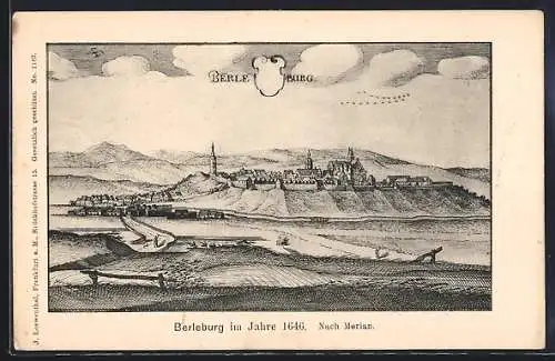 AK Berleburg, Ortsansicht im Jahre 1646 nach Merian