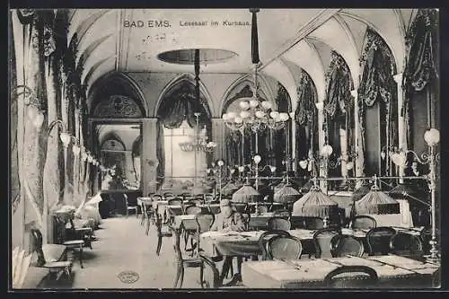 AK Bad Ems, Lesesaal im Kurhaus