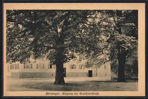 AK Meiningen, Eingang der Ernestinerstrasse