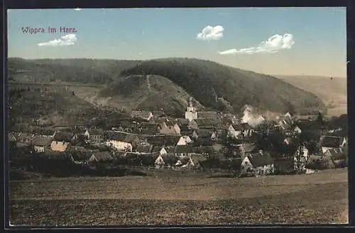 AK Wippra im Harz, Teilansicht mit Kirche