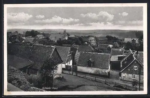 AK Schielo /Harz, Strassenpartie mit Kirche