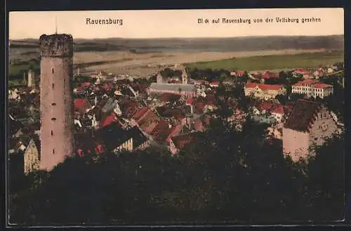 AK Ravensburg, Ortsansicht von der Veitsburg aus