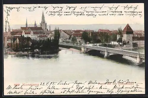 AK Konstanz, Partie mit der Rheinbrücke