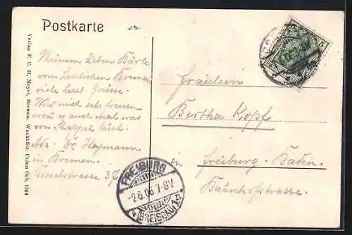 AK Bremen, Die Ritter an der Westseite des Rathauses