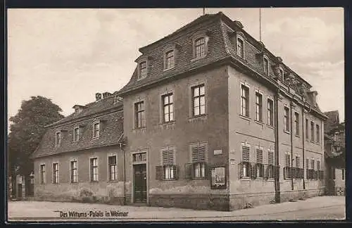 AK Weimar / Thüringen, Vorderansicht vom Wittums-Palais