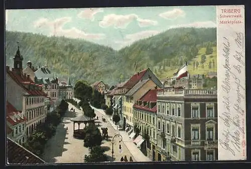 AK Triberg /Schwarzwald, Marktplatz