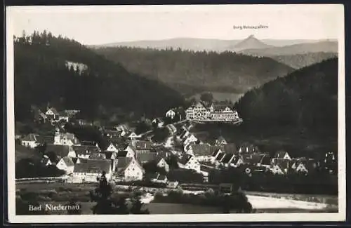 AK Bad Niedernau, Ortsansicht von einen Berg aus