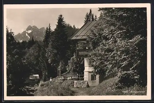 AK Oberstdorf i. bayr. Allgäu, Cafè Bergkristall