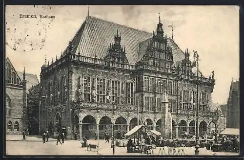 AK Bremen, Rathaus und Marktgeschehen