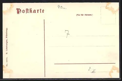 AK Nürnberg, Stadtmauer-Partie mit Germanischem Museum