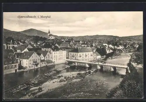 AK Gernsbach, Blick auf den Ort