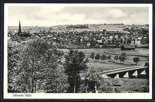 AK Schwerte /Rühr, Ortsansicht vom Stadtrand