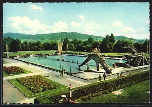 AK Offenburg, Schwimmbad mit Badegästen