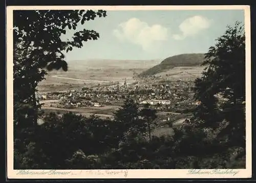 AK Höxter an der Oberweser, Ortsansicht vom Räuscheberg