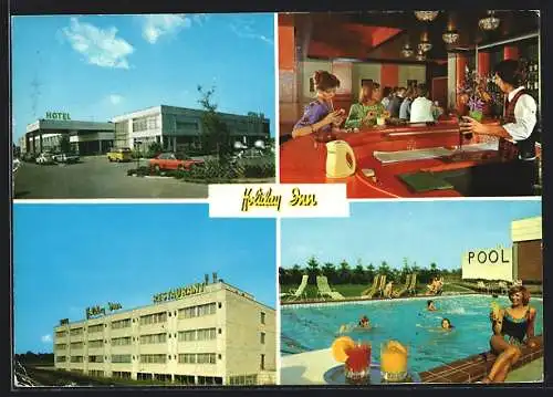 AK Walldorf bei Heidelberg, Holiday Inn mit Schwimmbecken, Innenansicht