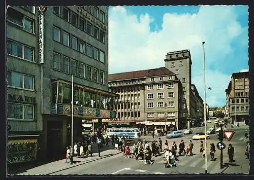 AK Pforzheim, Partie am Leopoldplatz