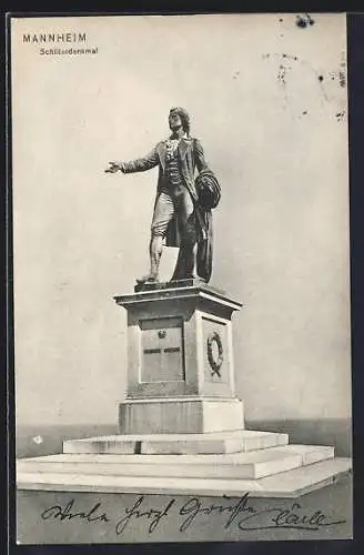 AK Mannheim, Schillerdenkmal