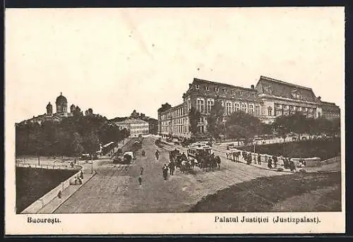 AK Bucuresti, Palatul Justizpalast, Pferdebahn